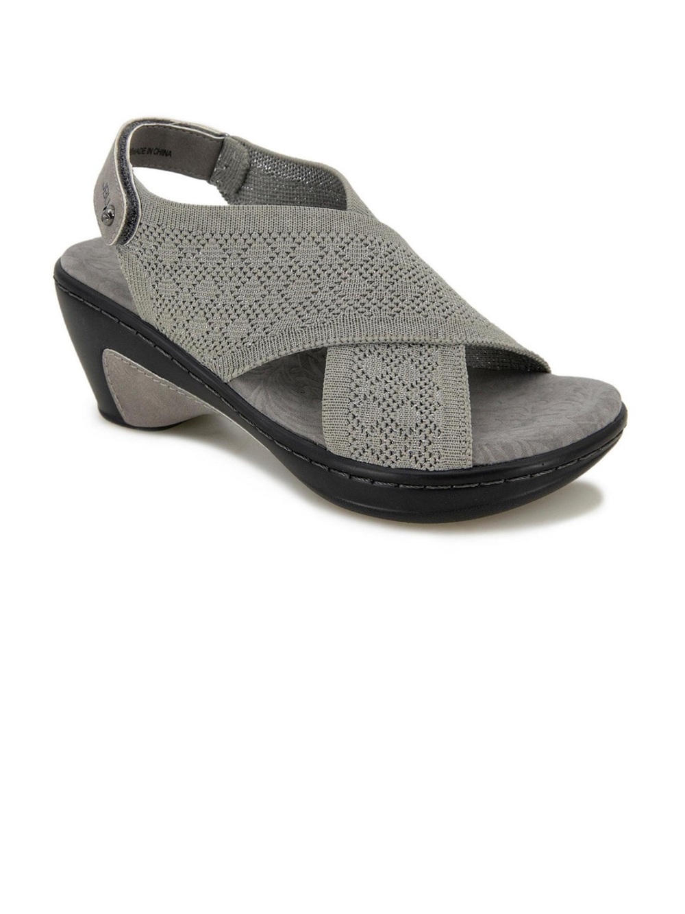 JBU by Jambu Alyssa Gray Memory Foam Wedge Sandals 8.5 Crisscross Elastic Sandal